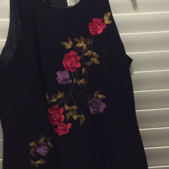 Bob Mackie Studio Black Embroidery Cocktail Dress - Picture 2 of 6